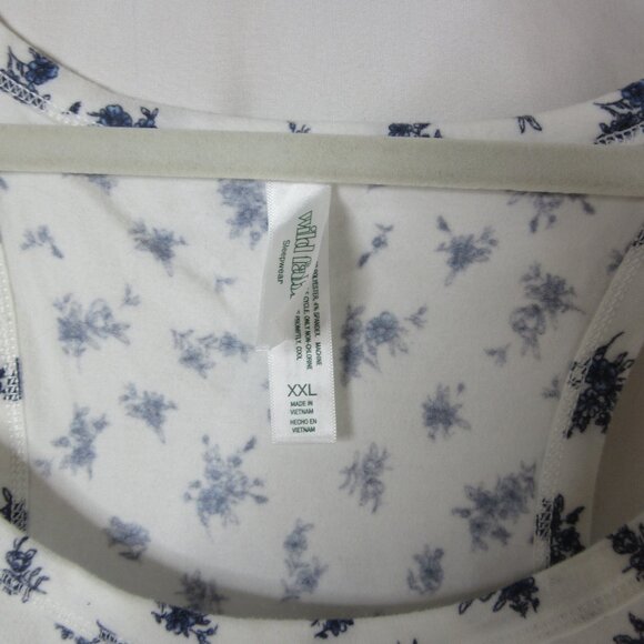Wild Fable Knit Pajamas Lounge Tank Shorts Floral 2 Pieces Floral Size XXL NWT - Picture 3 of 12